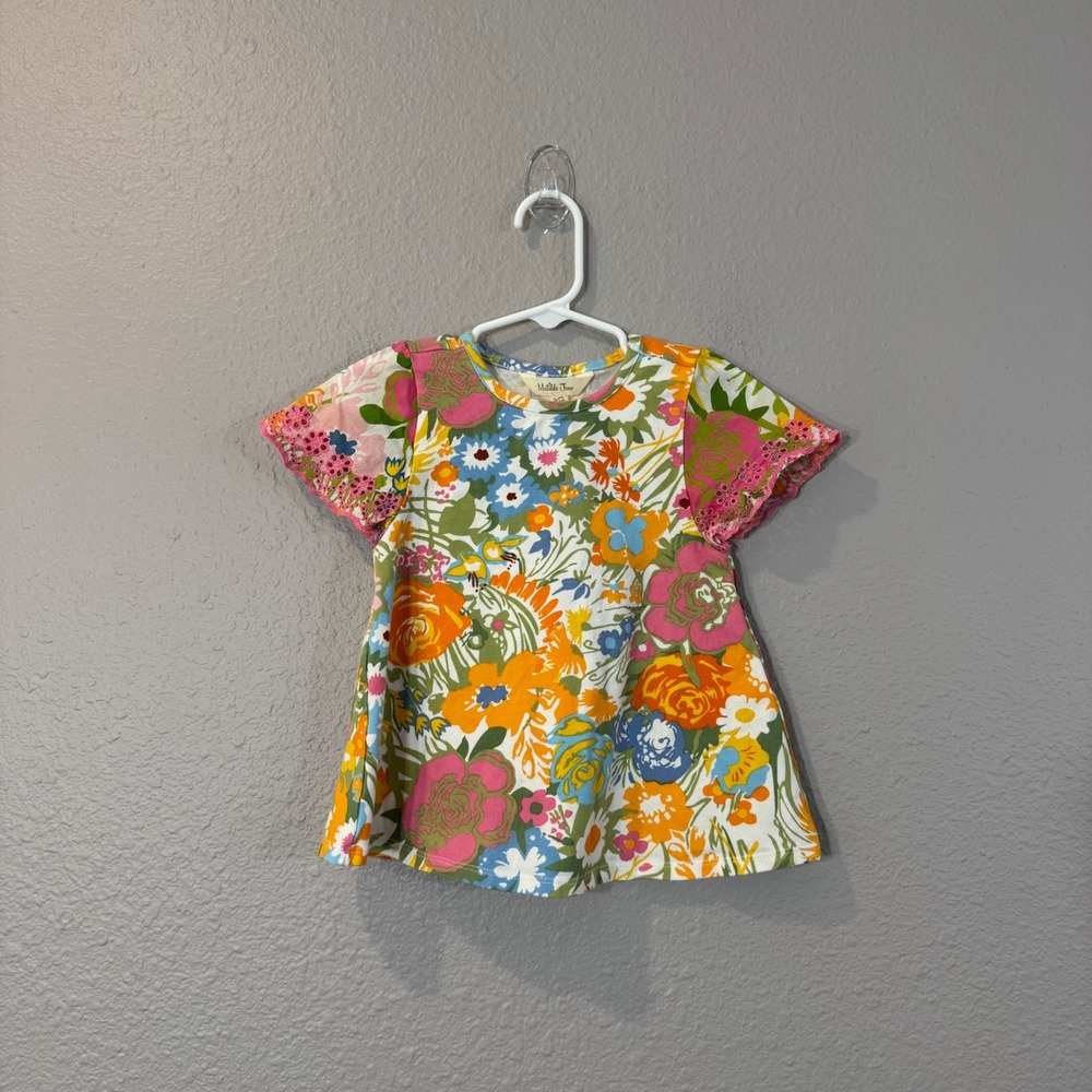 Matilda Jane Girl's Size 6-12m A Beautiful Day Floral Eyelet Trim Dress